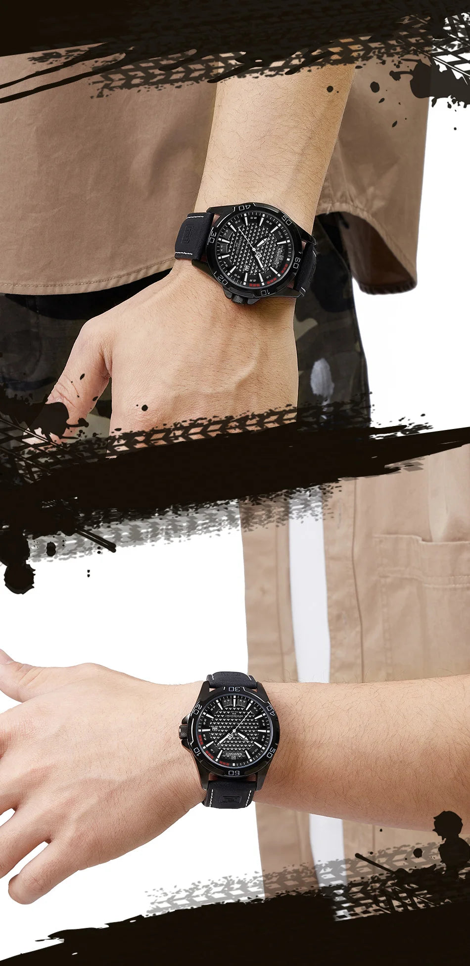 Reloj elegante y hombre