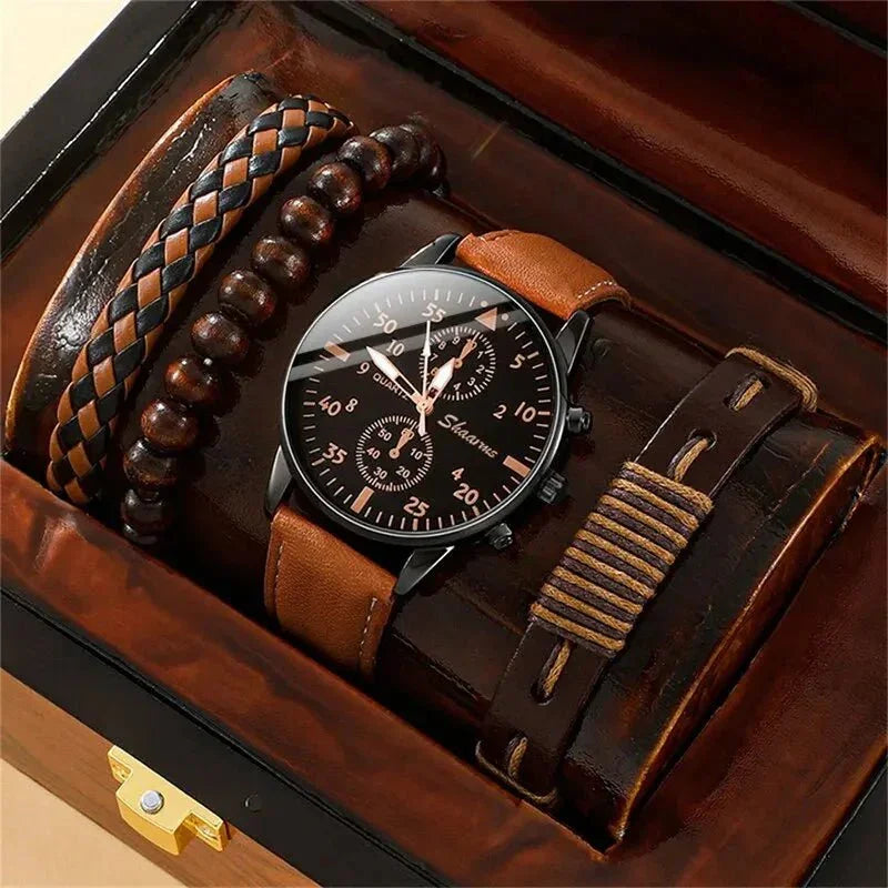 Kit de reloj, pulsera y collar hombre - Alta Essencia