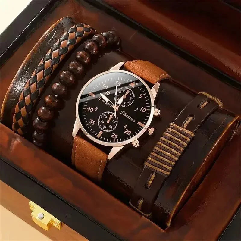 Kit de reloj, pulsera y collar hombre - Alta Essencia